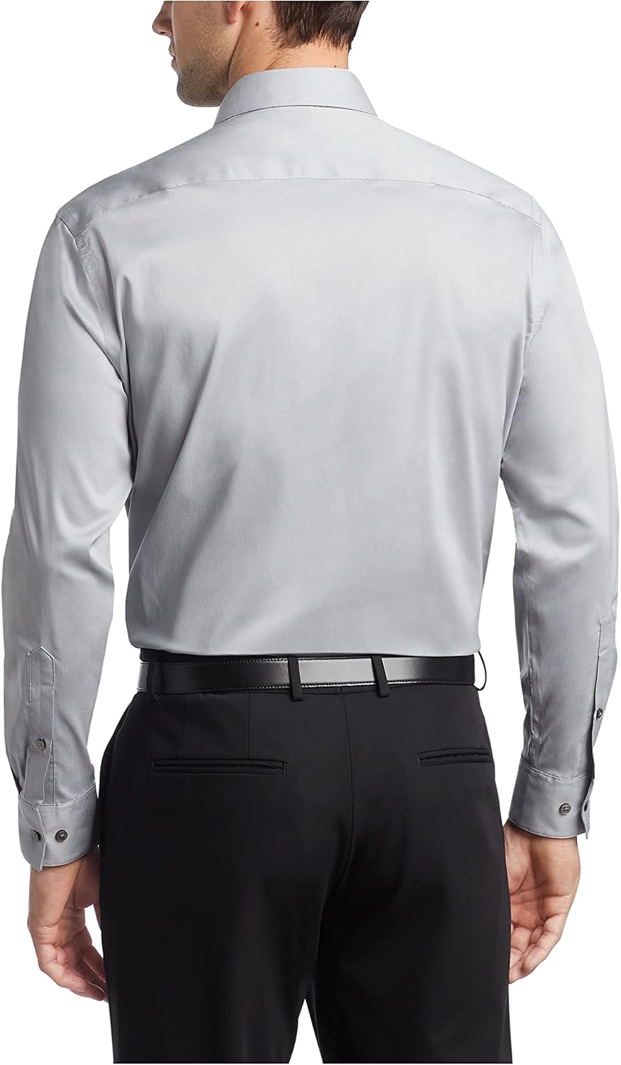Men's Dress Shirt Regular Fit Ultra Wrinkle Free Flex Collar Stretch Solid