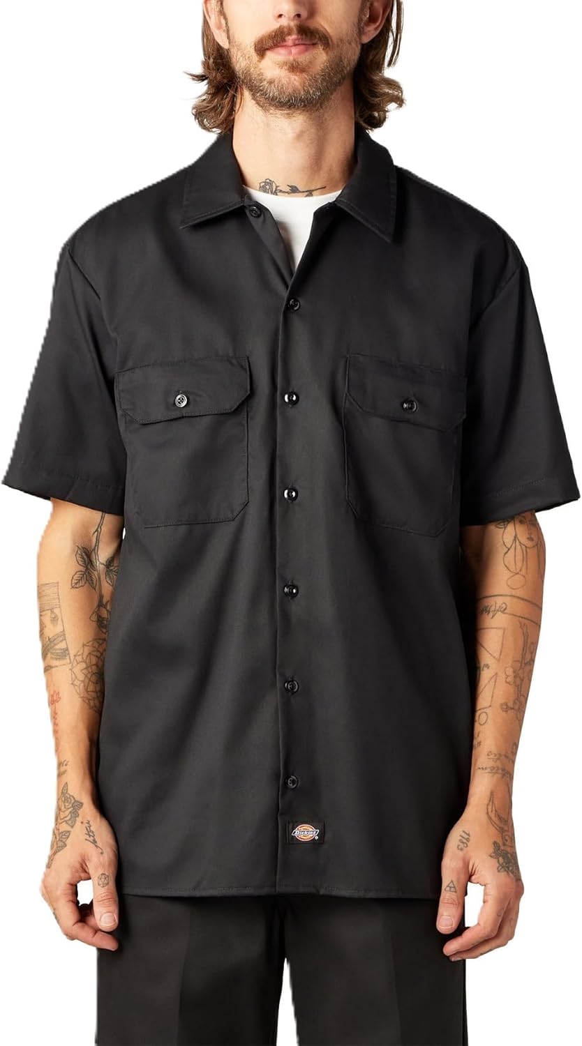 Men's Flex Relaxed Fit Short Sleeve Work Shirt