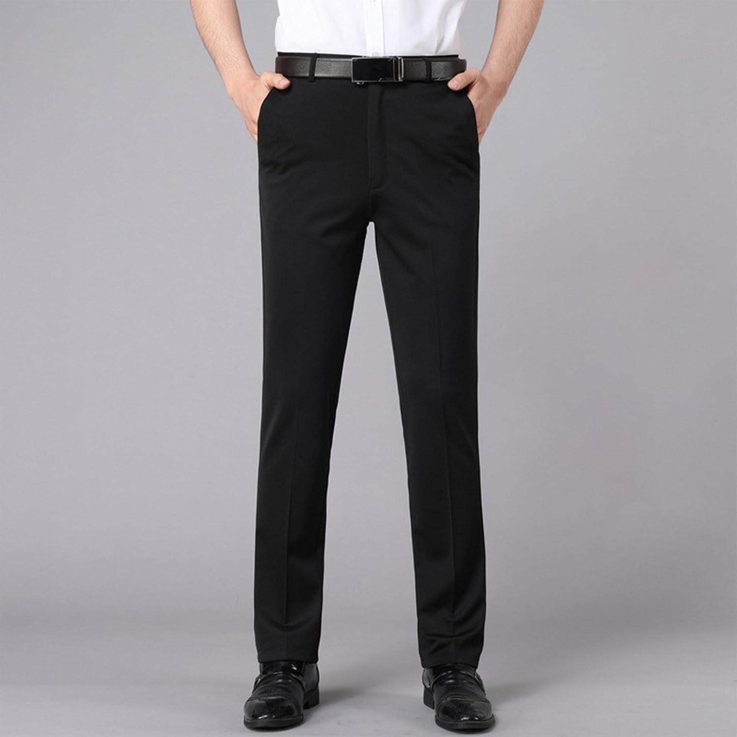 Mens Golf Pants Stretch Relaxed Fit Dress Pant Business Casual Flat Front Work Wear Lightweight with Pockets