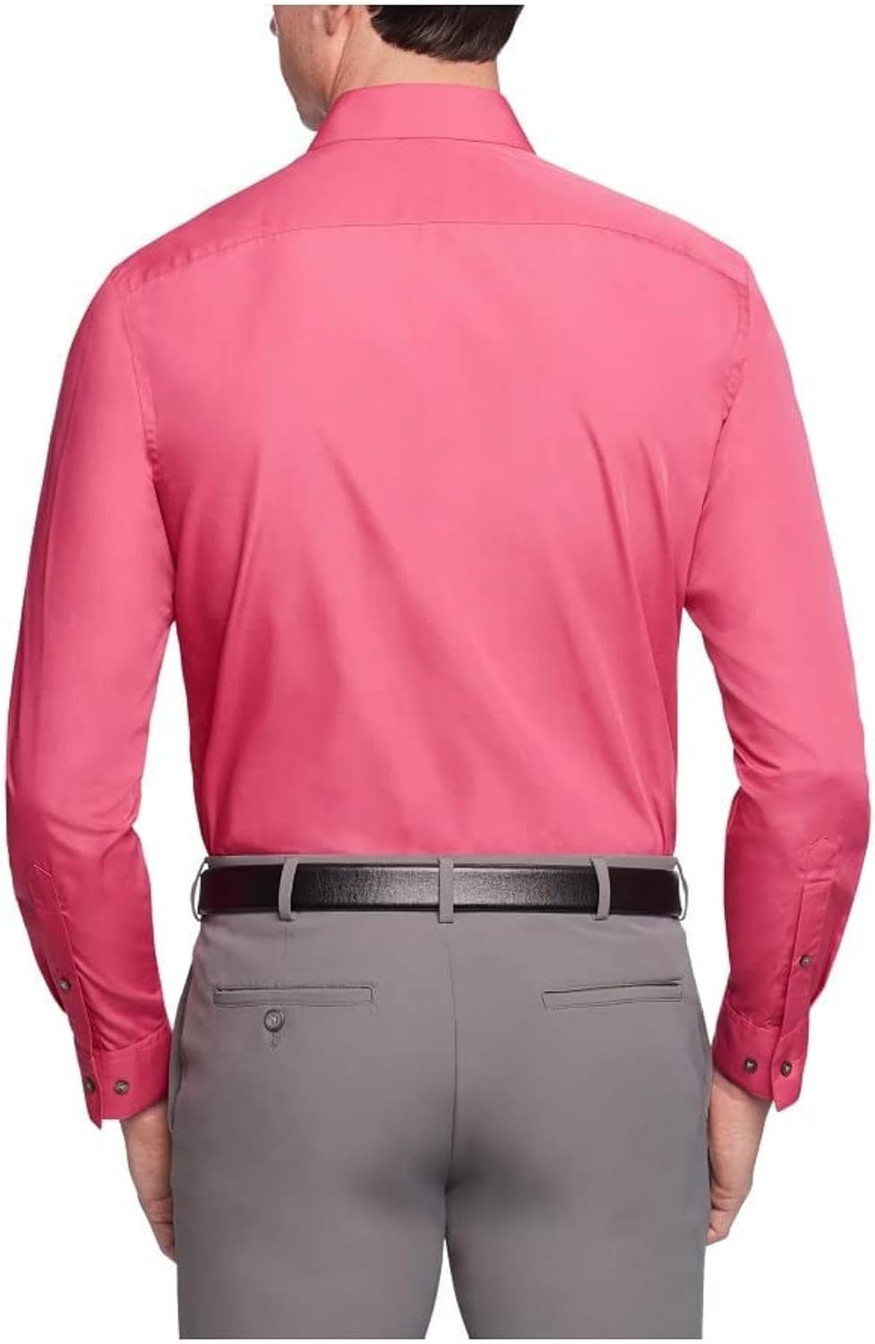 Mens Dress Shirt Regular Fit Poplin Solid