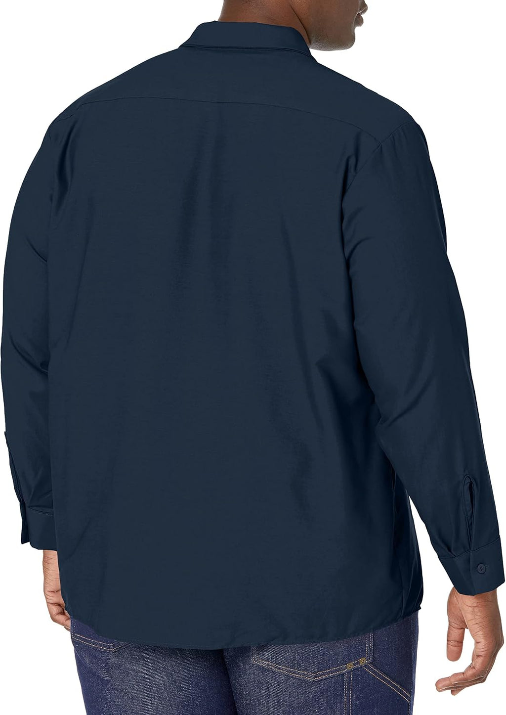 Men's Long Sleeve Industrial Work Shirt | Moisture Wicking Button Up, Wrinkle Resistance Fights Fading & Stains