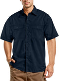 Men's Work Shirt Two Pockets Short Sleeve Durable Work Wear