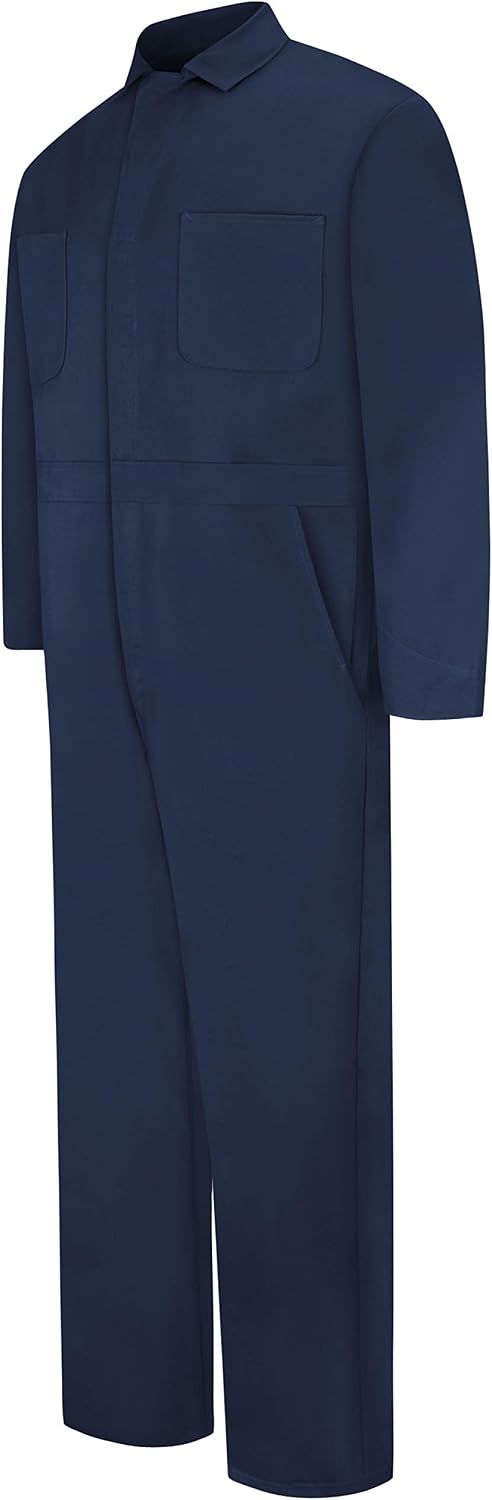 Men's Snap Front Cotton Coverall, Oversized Fit, Long Sleeve