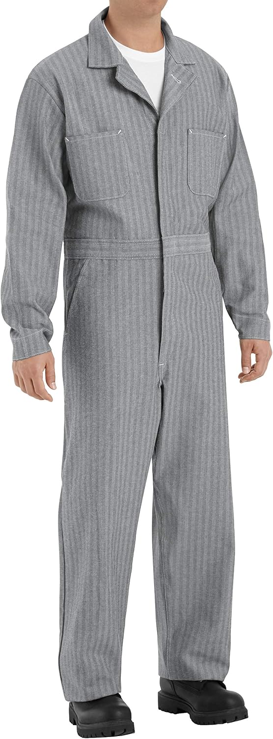 Men's Button-Front Cotton Coverall