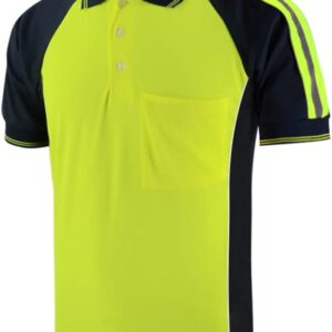 Safety Shirt High Visibility Short Long Sleeve Reflective Polo Shirts, Work T Shirts for Men Construction