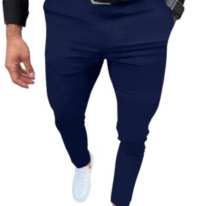 Dress Pants for Men Business Casual Slacks Stretch Slim Fit Suit Pants