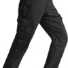 Mens Tactical Pants Ripstop Cargo Work Pants with 9 Pockets Water Resistant Breathable Hiking Construction Pants