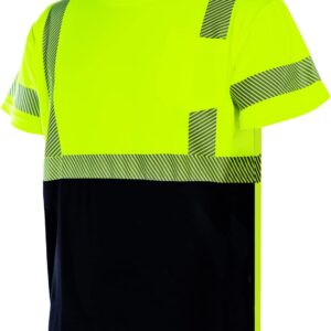 Hi Vis Reflective Safety Shirts for Men ANSI Class 3 High Visibility Construction Work T Shirt(Yellow,2XL)