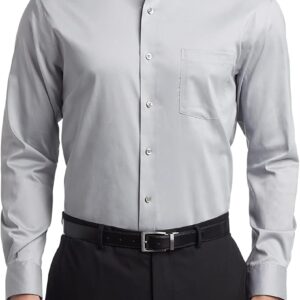 Men's Dress Shirt Regular Fit Ultra Wrinkle Free Flex Collar Stretch Solid