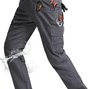 Ripstop Water Resistant Cargo Tactical Pants for Men  Hiking Work Military Army Pants with 9 Pockets