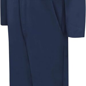 Men's Snap Front Cotton Coverall, Oversized Fit, Long Sleeve