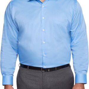 Mens Tall Fit Dress Shirt Flex Collar Stretch Solid (Big and Tall)
